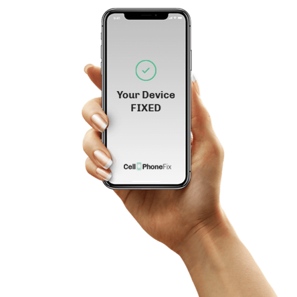 Hand holding a smartphone displaying
