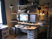 Organized computer workstation